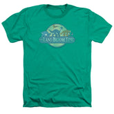 Land Before Time Retro Logo Men's 30/1 Heather 60 40 Poly Short-Sleeve T-Shirt